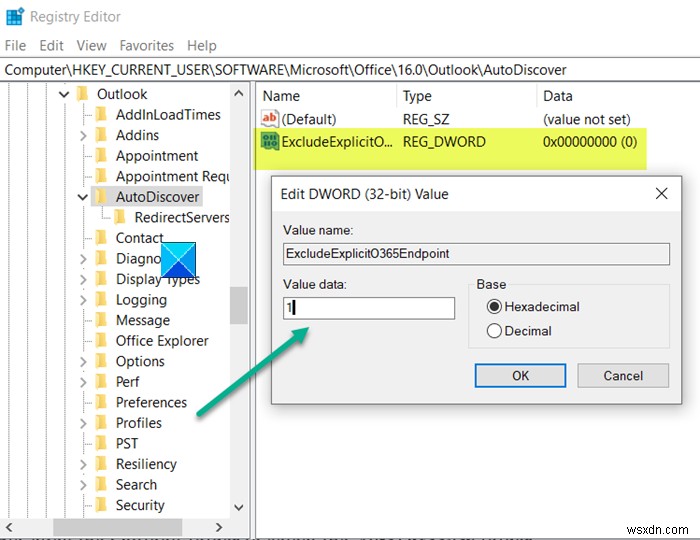 Outlook not saving passwords in Windows 10