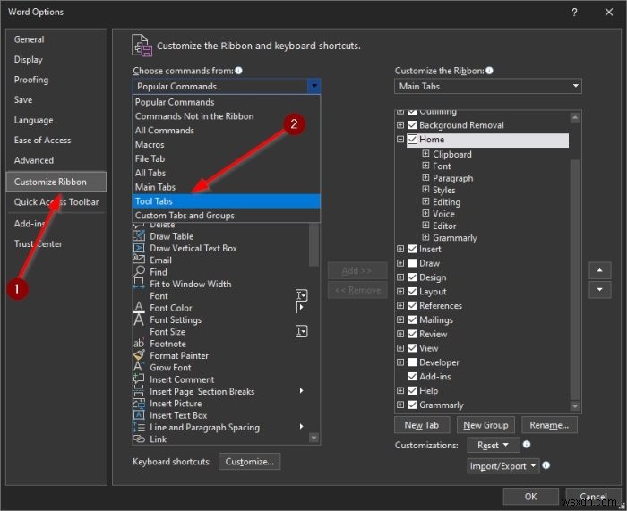 How to Add the Draw Tool Tab to Ribbon in Microsoft Office if it is missing