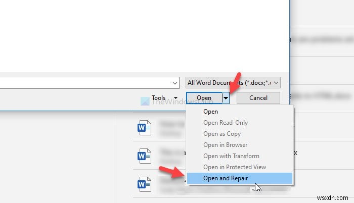The file cannot be opened because there are problems with the contents
