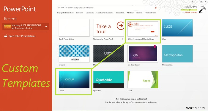 Create Custom Templates Installation Location for Office