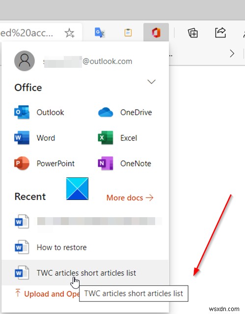 How to open Office files in the Chrome or Edge browser