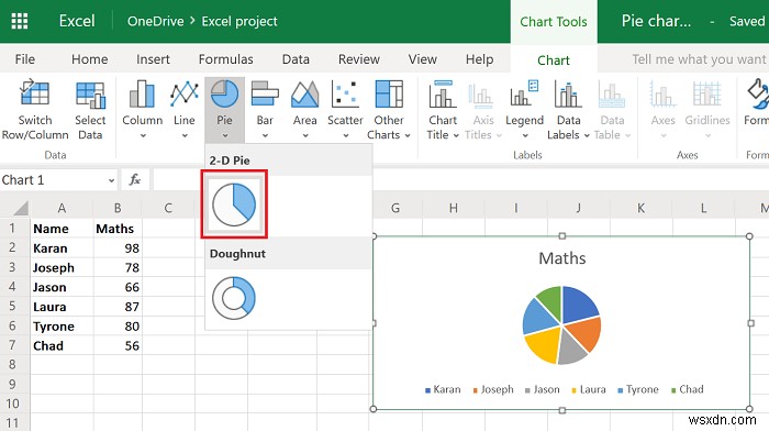 How to create a Pie Chart in Excel