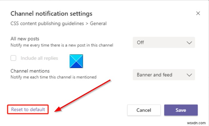 How to manage Microsoft Teams Channel Notifications Settings