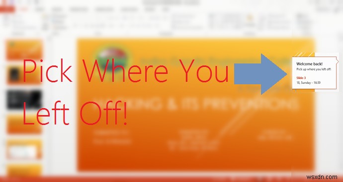 Disable Pick Up Where You Left Off feature in Microsoft Office