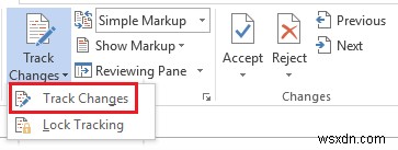 How to track Changes and Comments in Microsoft Word