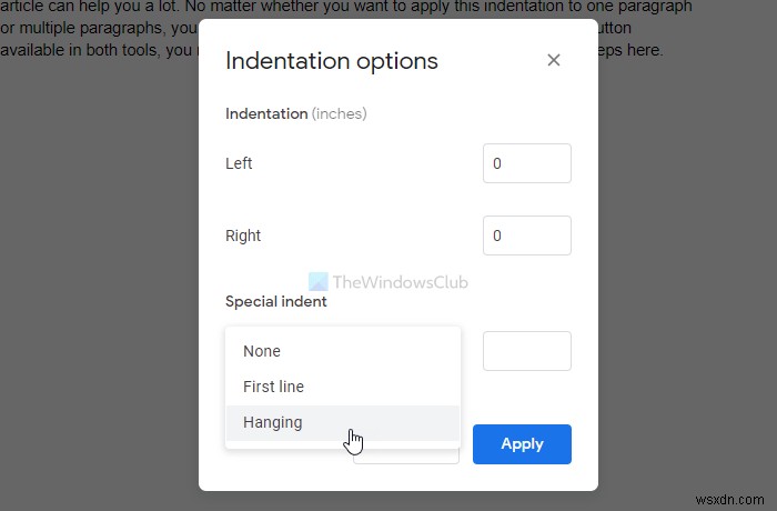 How to create a Hanging Indent in Microsoft Word and Google Docs