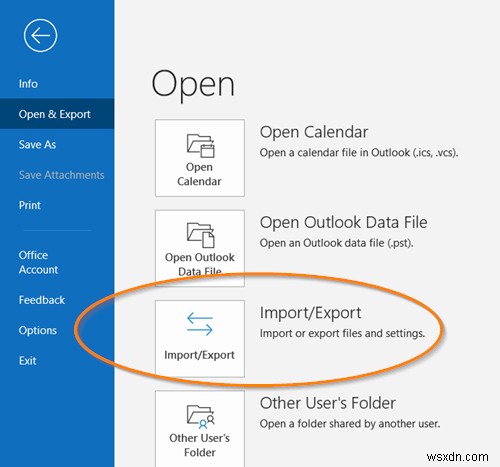 How to back up Outlook email folders to Windows 10 desktop