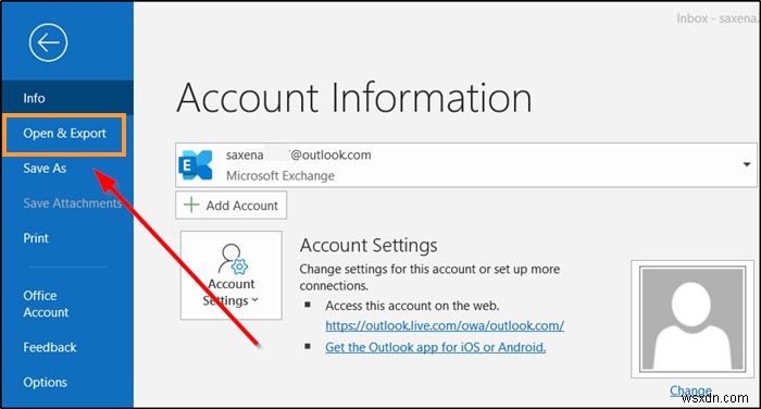 How to back up Outlook email folders to Windows 10 desktop