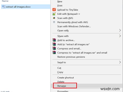 How to extract Images from Word Document without using software