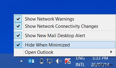 How to minimize Outlook to System Tray in Windows 11/10