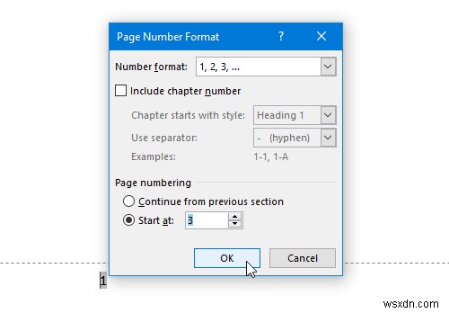 How to add, remove or insert Custom Page Number in Word