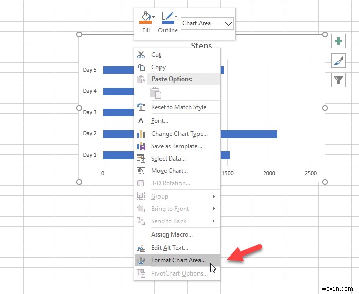 How to lock the Chart position in Excel spreadsheet