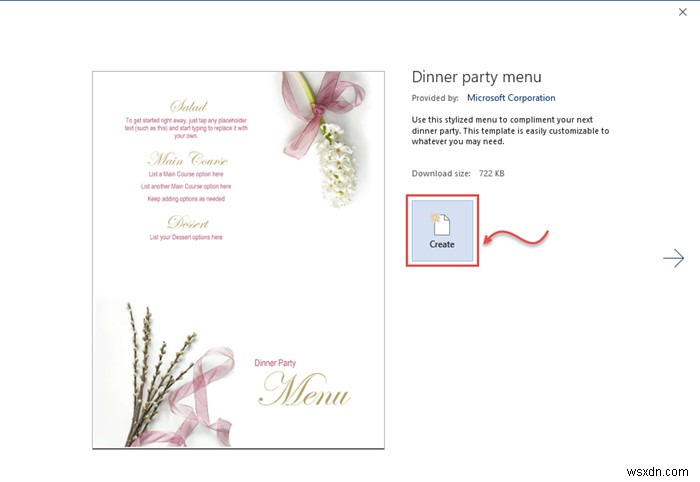 How to search for Online Templates in Microsoft Word