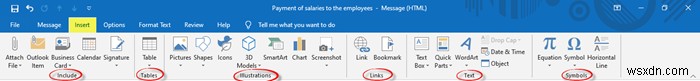 How to create a new email in Outlook app using its features