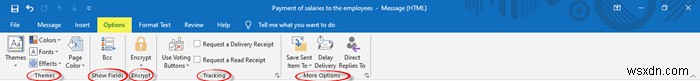 How to create a new email in Outlook app using its features