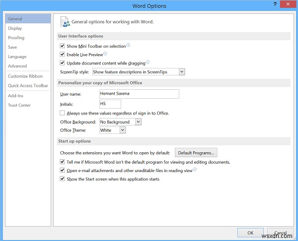 How to add two spaces after a period in Word