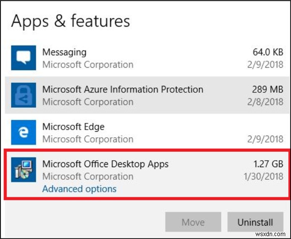 How to uninstall individual Office apps from Windows computer
