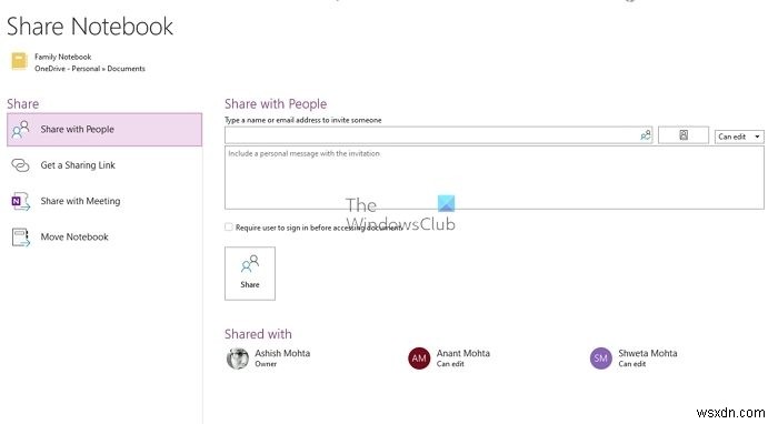 How to share your OneNote Notebooks online