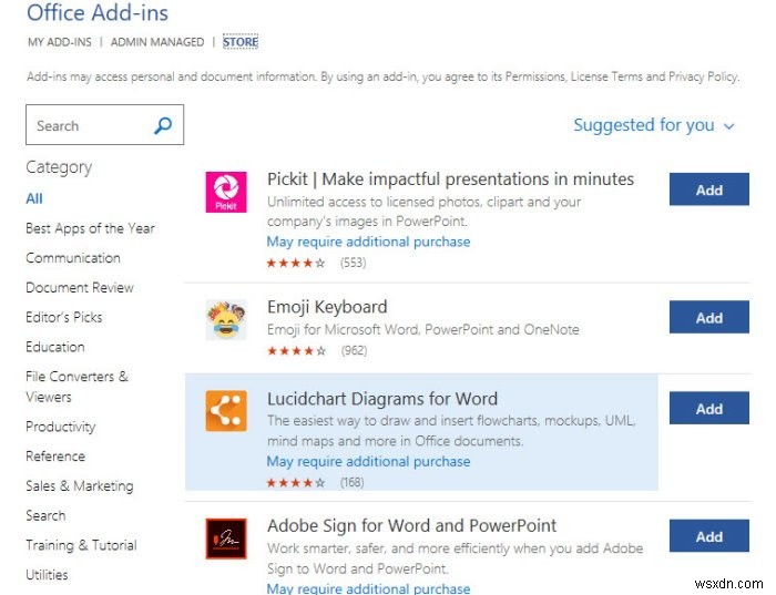 How to view, manage, install and remove Add-ins from Microsoft Office programs