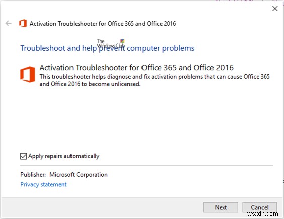 Fix Office Activation error 0xc004c060
