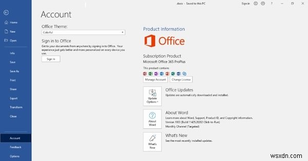 What happens if Microsoft Office is not activated or unlicensed?