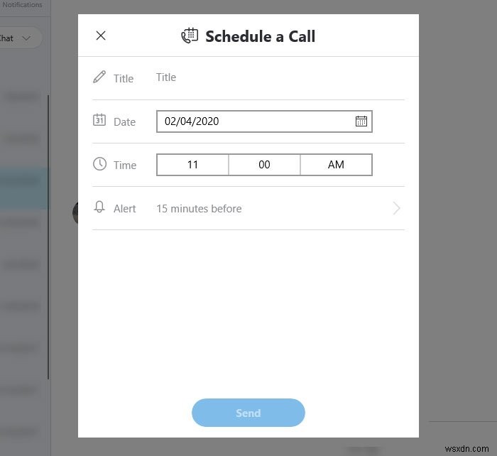 How to schedule a call in Skype on Windows 10
