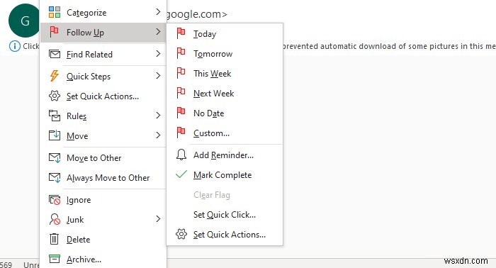 How to Follow Up emails in Outlook