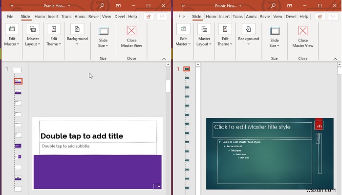 How to change the formatting of the complete PowerPoint Presentation