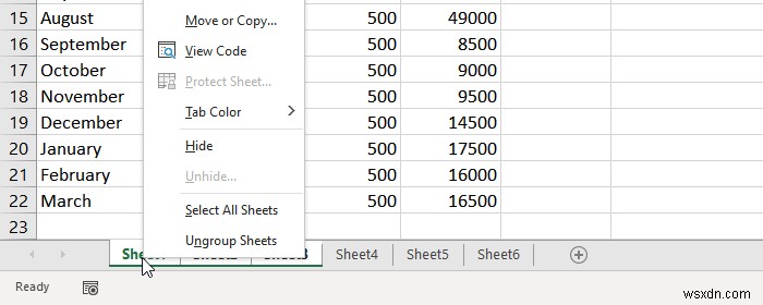 How to Group Worksheets in Excel