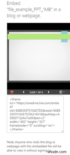 How to embed a PowerPoint presentation on a Website