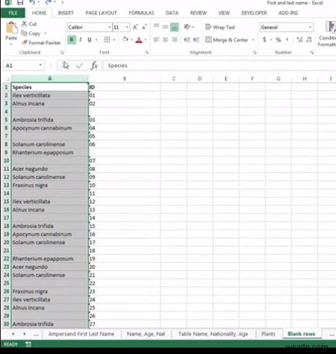 How to remove Blank Cells from Microsoft Excel spreadsheet