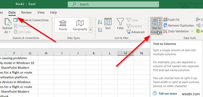 How to split one single long column into multiple columns in Excel
