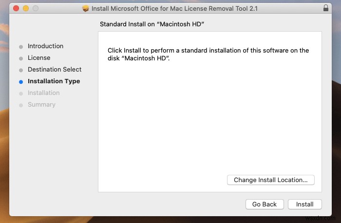 How to remove Office license from Mac using License Removal Tool