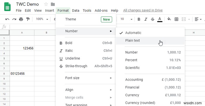How to add Zero in front of number in Excel and Google Sheets