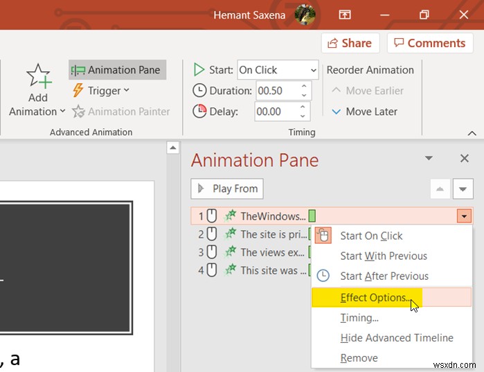 How to dim text in PowerPoint presentations