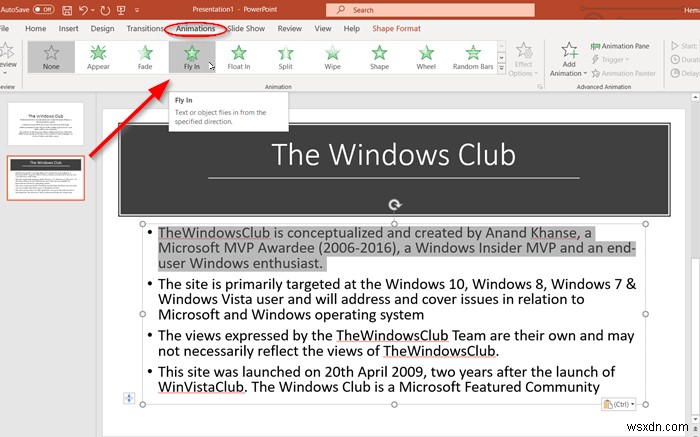 How to dim text in PowerPoint presentations