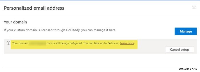 Troubleshoot problems while setting up custom domain email with Outlook