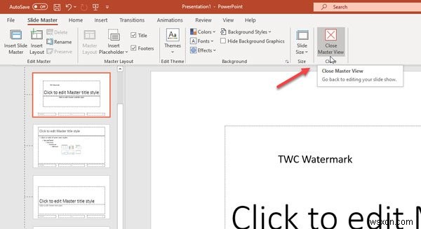 How to insert a Text or Image Watermark in PowerPoint slides