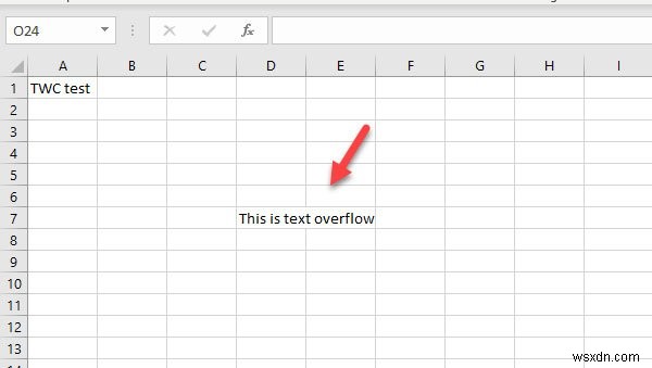 How to prevent Text Overflow in Excel