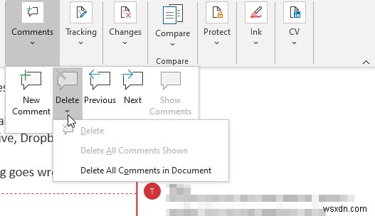 Use Review Feature to track changes in Word documents