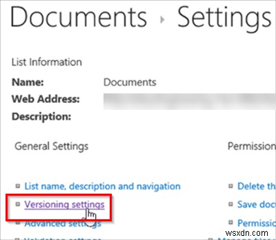 How to enable Versioning in SharePoint for a Library or List