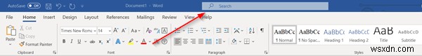 How to hide or minimize the Search Bar in the Office 365 Title Bar