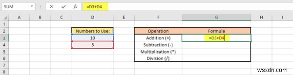 How to insert Formulas and Functions in Microsoft Excel