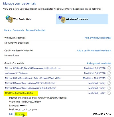 You’re syncing a different account – OneDrive error