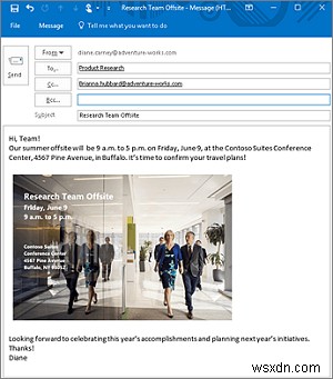 Make Microsoft Outlook email messages accessible to people with disabilities