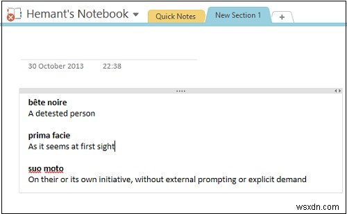 How to create Text-based FlashCards in OneNote