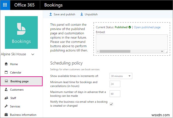 How to connect Microsoft Bookings and Facebook Page