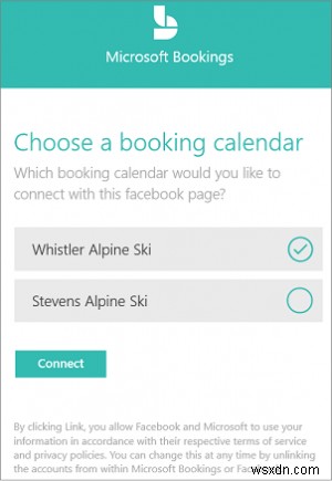 How to connect Microsoft Bookings and Facebook Page