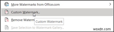 How to insert a watermark in Word document