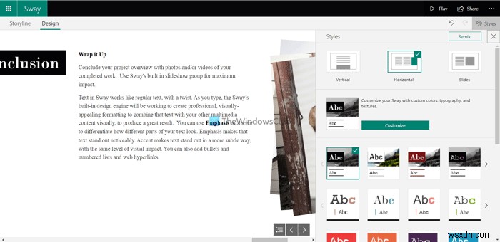 Microsoft Office Sway Online tutorial to help you create reports & presentations